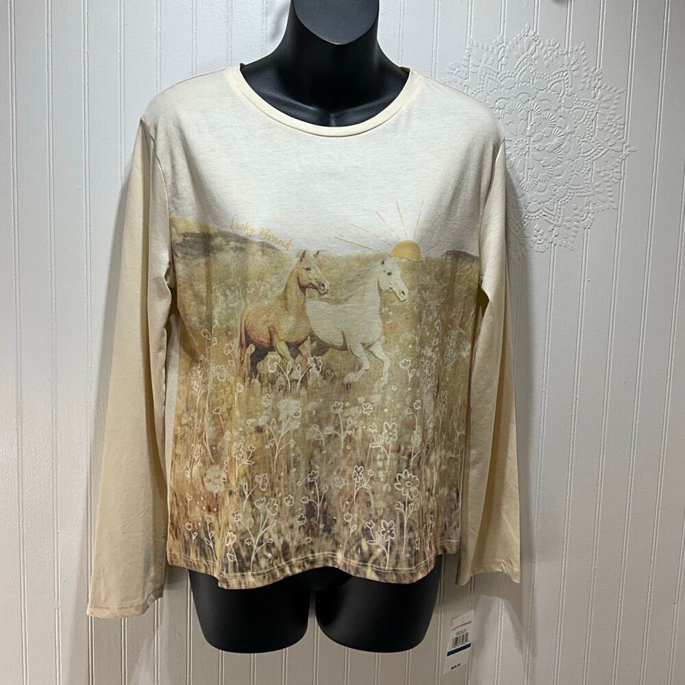 LUCKY BRAND Long Sleeve Horse Shirt Youth 16